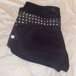 Black Polka Dot Lululemon Shorts